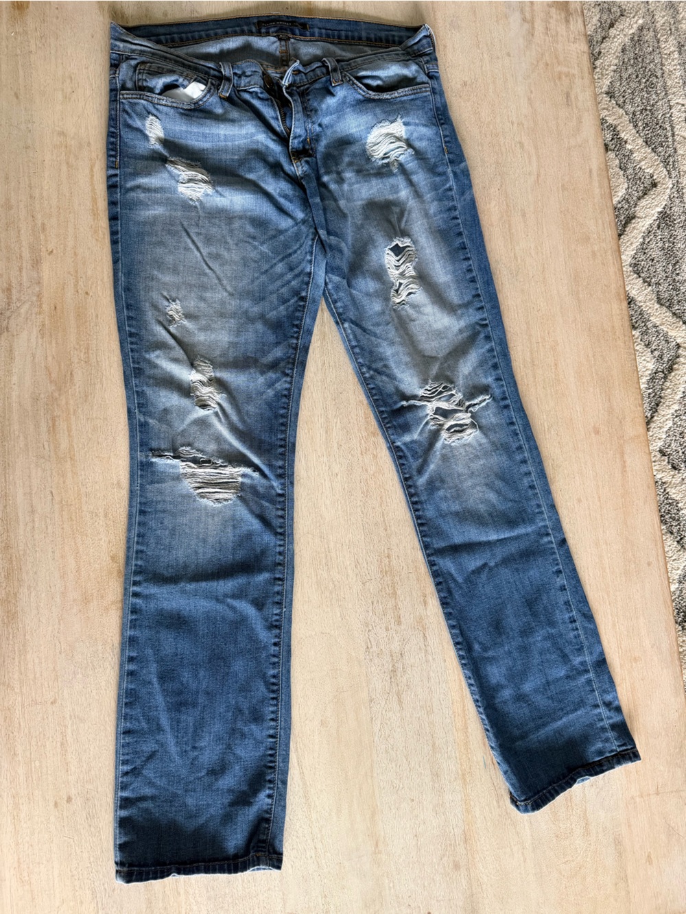 Flying Monkey Distressed Medium Blue Skinny Jeans
